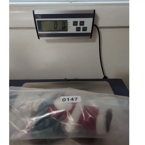 Santa Clause Ornament Teddy Bear Velvet Clothes Plastic Face and Hands Vintage - Picture 8 of 8